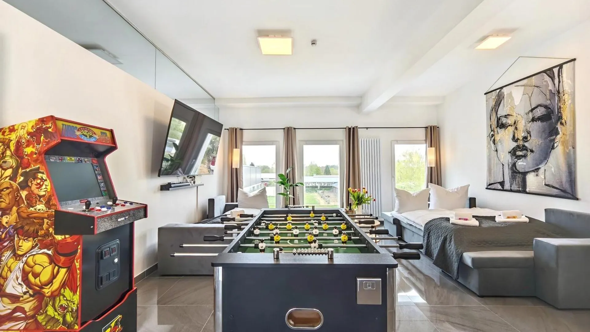 Loft Fuer Bis Zu 12, Whirlpool, Infrarotsauna, Arcade-Spiele, Tischfussball, Wii Nuremberg Germany