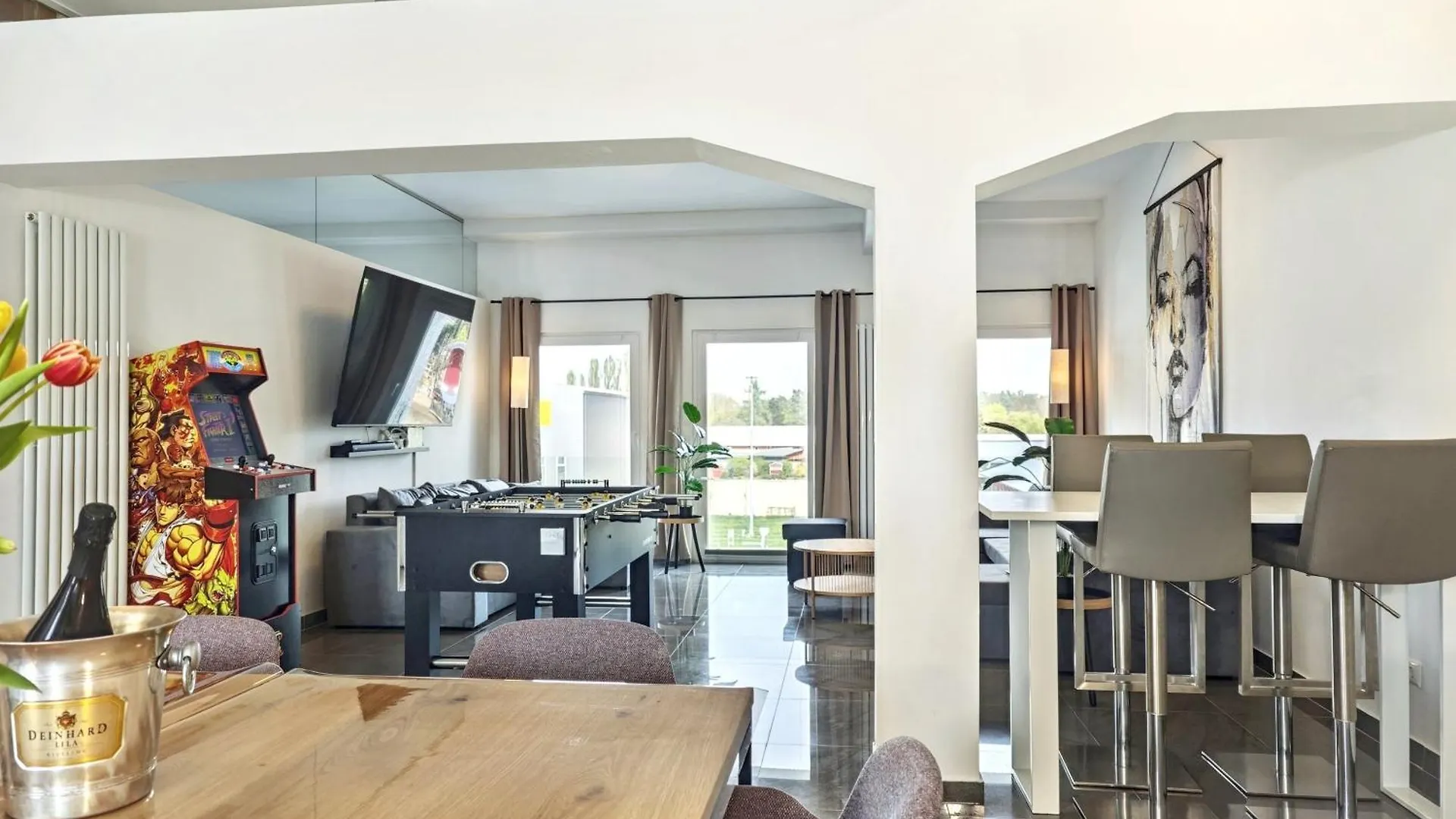 Apartment Loft Fuer Bis Zu 12, Whirlpool, Infrarotsauna, Arcade-Spiele, Tischfussball, Wii Nuremberg Germany