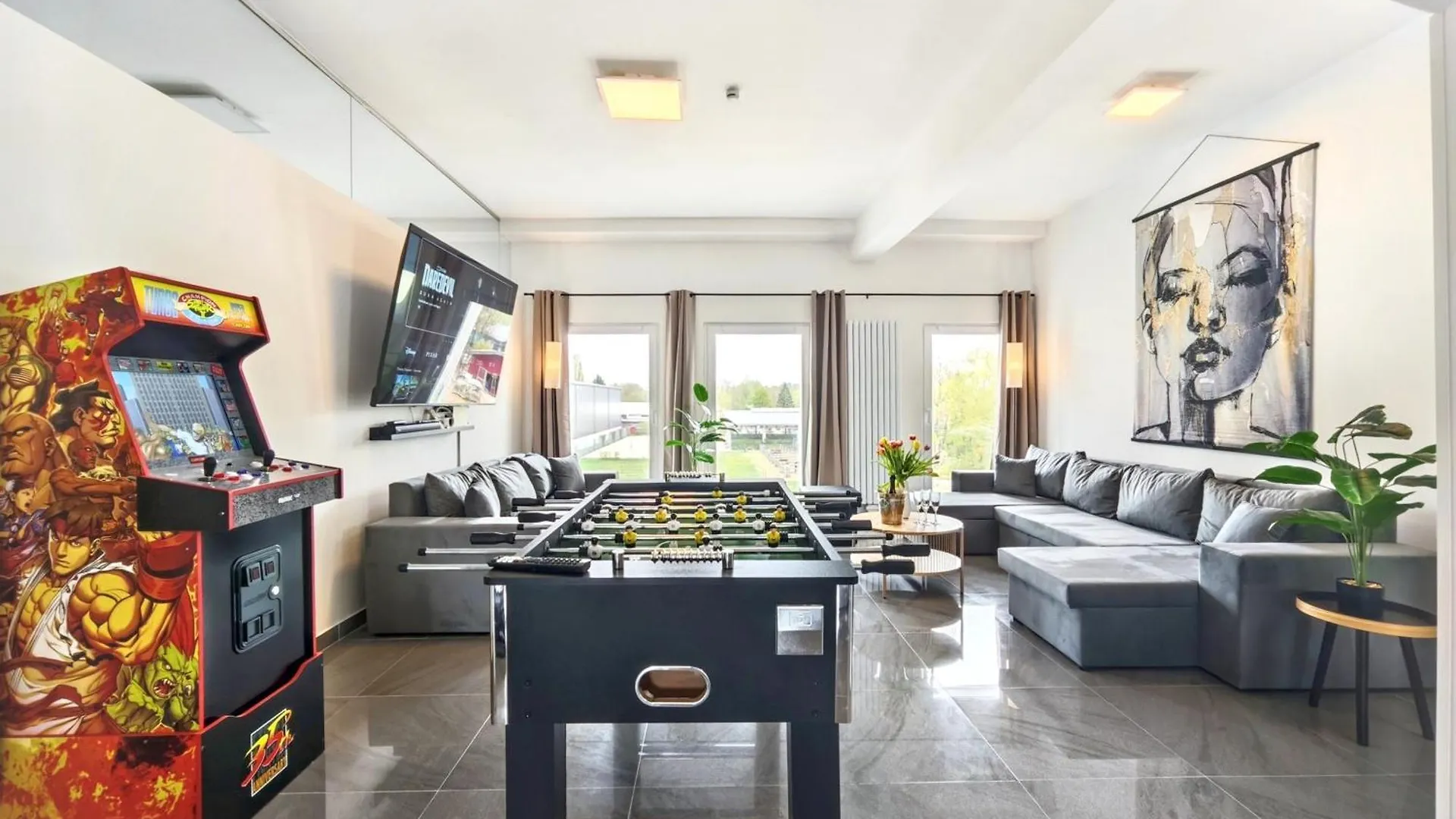 Apartment Loft Fuer Bis Zu 12, Whirlpool, Infrarotsauna, Arcade-Spiele, Tischfussball, Wii Nuremberg Germany