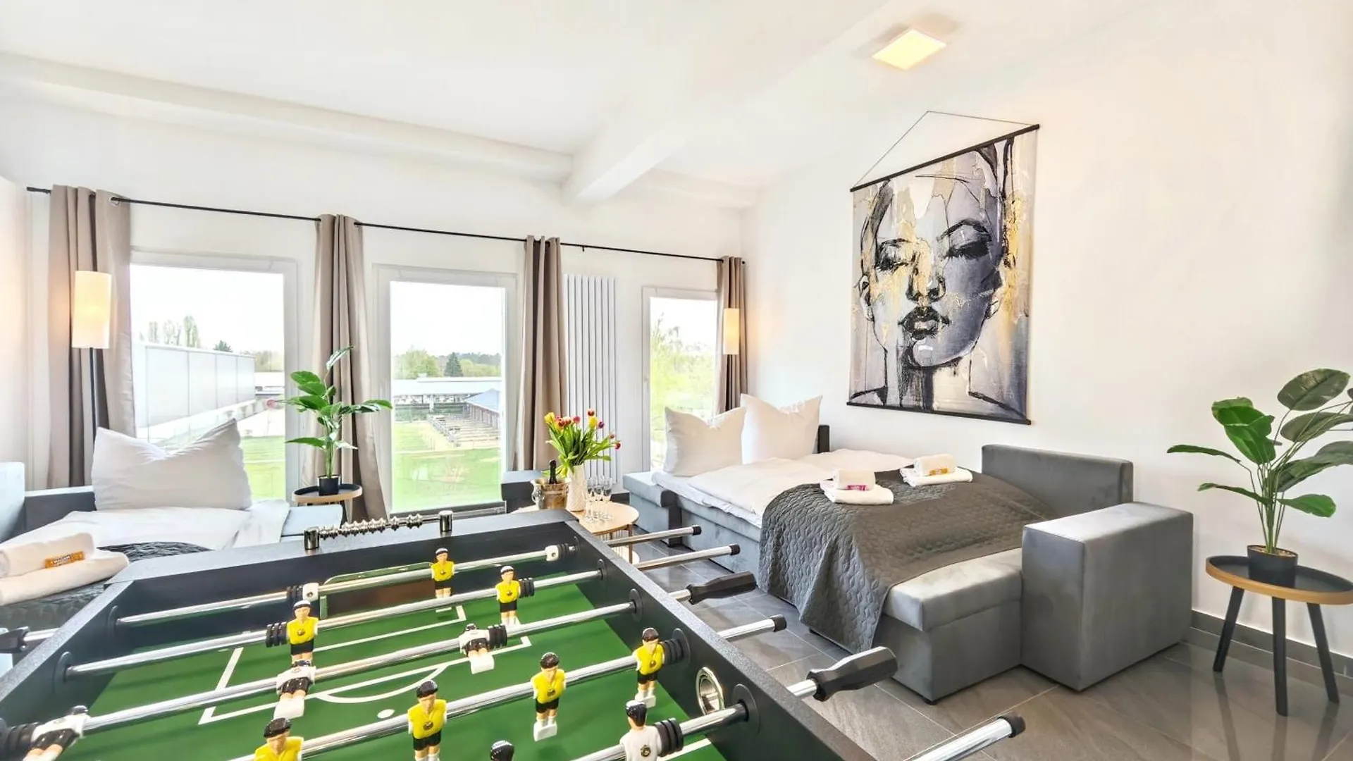 Apartment Loft Fuer Bis Zu 12, Whirlpool, Infrarotsauna, Arcade-Spiele, Tischfussball, Wii Nuremberg